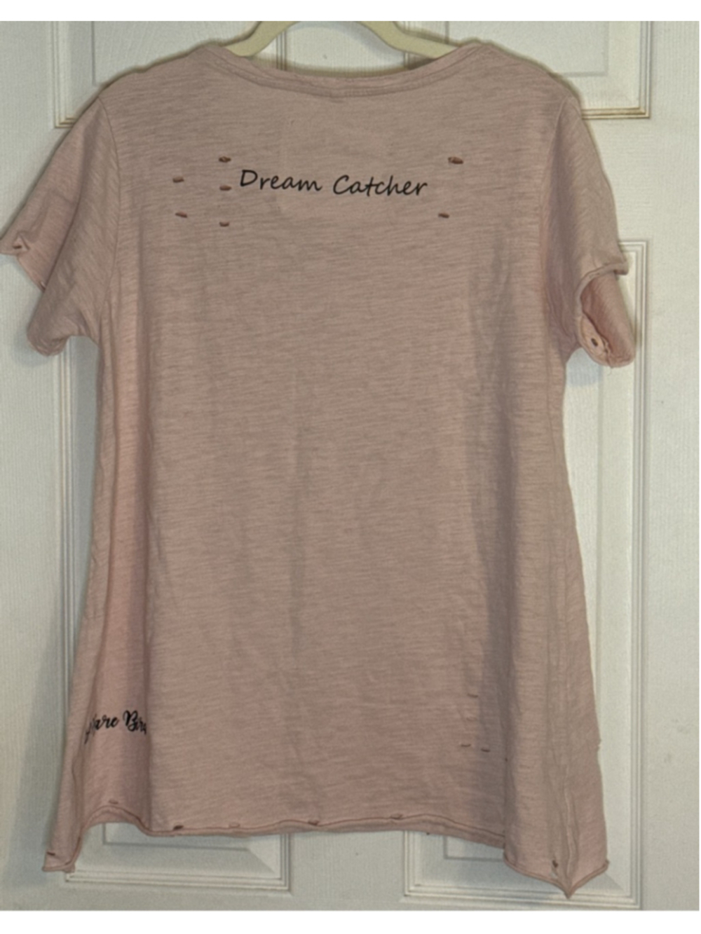 A Rare Bird Pink Dream Catcher Distressed Short Sleeve Tee SM - Picture 2 of 4